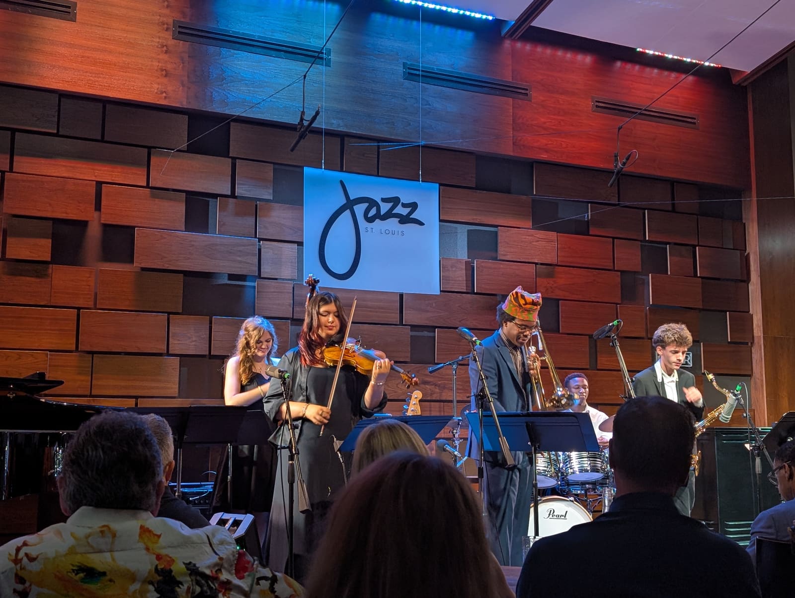 Full band on stage at Jazz St. Louis
