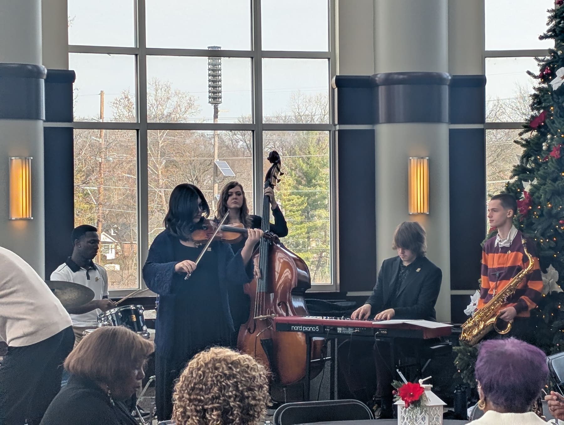 The group performing a daytime set